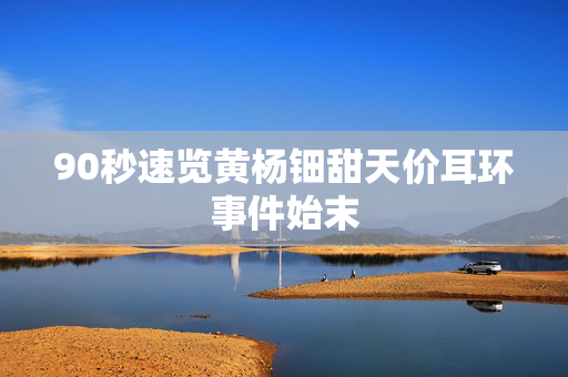 90秒速览黄杨钿甜天价耳环事件始末