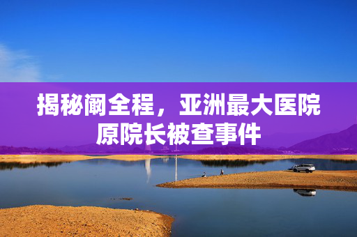 揭秘阚全程，亚洲最大医院原院长被查事件