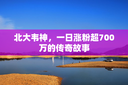 北大韦神，一日涨粉超700万的传奇故事