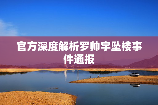 官方深度解析罗帅宇坠楼事件通报