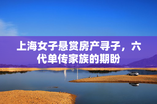 上海女子悬赏房产寻子，六代单传家族的期盼