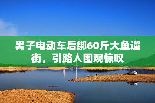男子电动车后绑60斤大鱼遛街，引路人围观惊叹